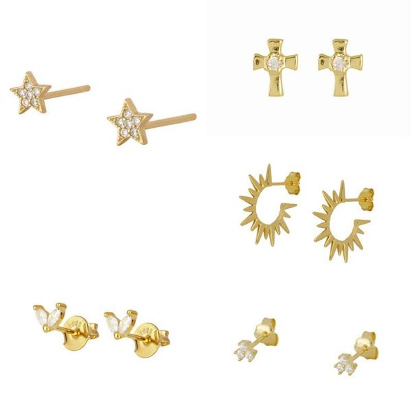 2pcs cute women small mini stud earrings 925 sterling silver stud earrings fine jewelry for girl wedding birthday gift, Golden;silver
2pcs cute women small mini stud earrings 925 sterling silver stud earrings fine jewelry for girl wedding birthday gift, Golden;silver
