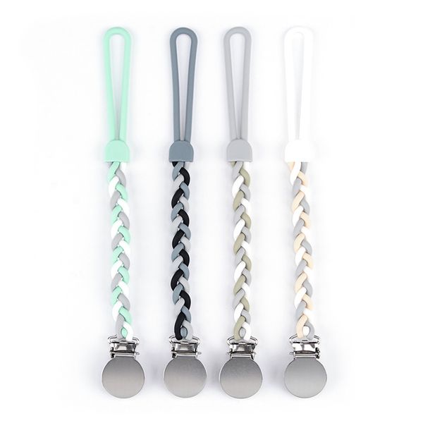 pacifier clip 100% silicone teether soothie holder braid strap for baby girl boy keeping baby dummy teethers and small toys
pacifier clip 100% silicone teether soothie holder braid strap for baby girl boy keeping baby dummy teethers and small toys