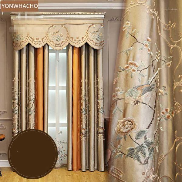 curtain & drapes custom curtains luxury chinese classical living room embroidered gold brown cloth blackout tulle valance drape b5811
curtain & drapes custom curtains luxury chinese classical living room embroidered gold brown cloth blackout tulle valance drape b5811