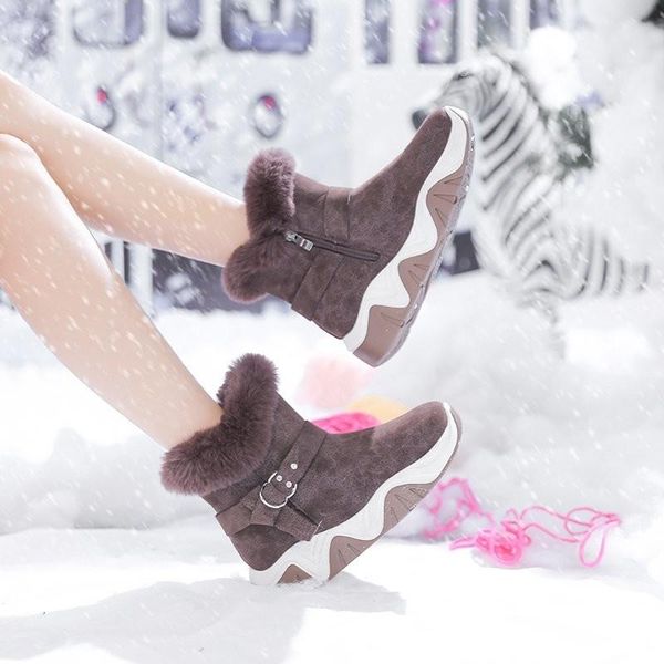women snow boots platform plush fur flock suede warm shoes women 2020 winter boots fashion flock plush snow sneakers, Black
women snow boots platform plush fur flock suede warm shoes women 2020 winter boots fashion flock plush snow sneakers, Black