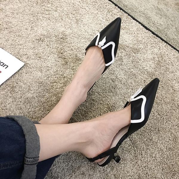 women's shoes sandals 2020 new spring thin heel bow pointed fashion roman shoes high heels1, Black
women's shoes sandals 2020 new spring thin heel bow pointed fashion roman shoes high heels1, Black