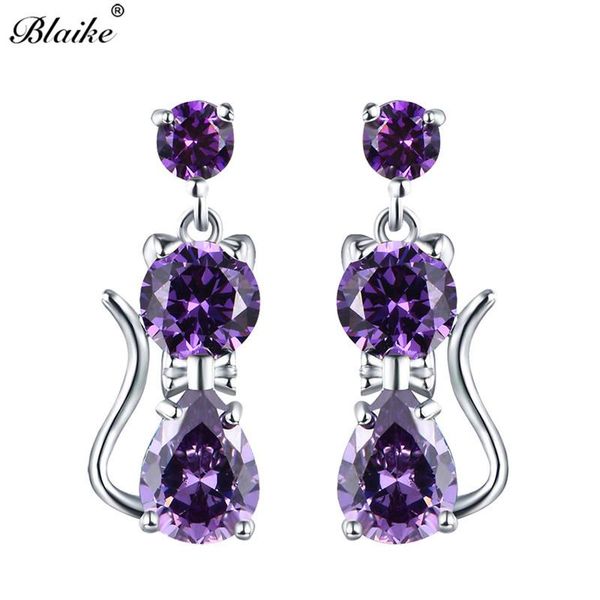 dangle & chandelier blaike purple/red/blue/pink crystal zircon cute cat drop earrings for women silver color birthstone earring
dangle & chandelier blaike purple/red/blue/pink crystal zircon cute cat drop earrings for women silver color birthstone earring
