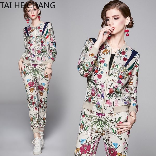women new fashion autumn elegant office vintage party runway print short jackets coat + long pants 2 pieces sets 201106, Black;brown
women new fashion autumn elegant office vintage party runway print short jackets coat + long pants 2 pieces sets 201106, Black;brown