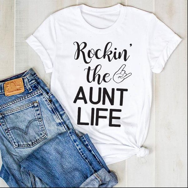women lady letter printed aunt life letter ladies fashion summer t tee tshirt female shirt clothes graphic t shirt, White
women lady letter printed aunt life letter ladies fashion summer t tee tshirt female shirt clothes graphic t shirt, White