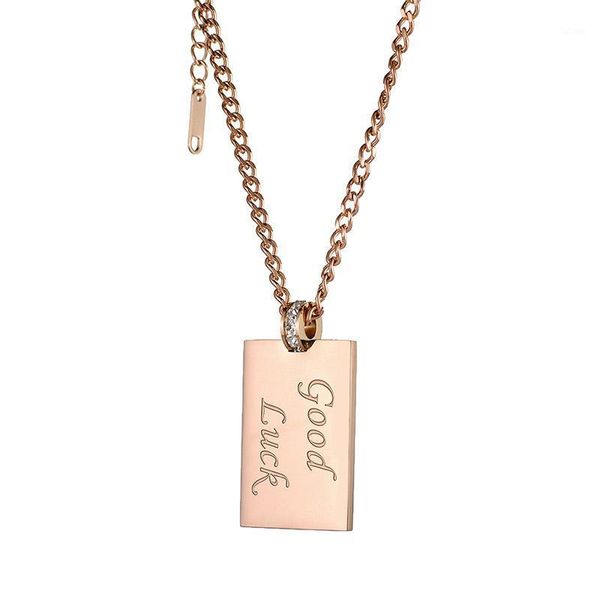 2020 rectangle stainless steel rose gold chain letter good luck statement necklace for women friendship gift jewelry kolye1, Silver
2020 rectangle stainless steel rose gold chain letter good luck statement necklace for women friendship gift jewelry kolye1, Silver