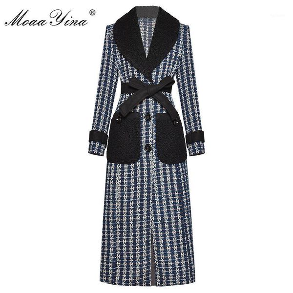 moaayina fashion designer windbreaker overcoat autumn women long sleeve lace up woolen cloth plaid overcoat1, Tan;black
moaayina fashion designer windbreaker overcoat autumn women long sleeve lace up woolen cloth plaid overcoat1, Tan;black
