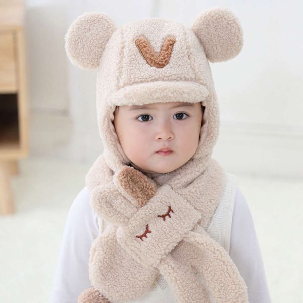 feng 1 scarf set ear lei protection baby thickened plush cap cartoon boy girl warm hat 2, Red;brown
feng 1 scarf set ear lei protection baby thickened plush cap cartoon boy girl warm hat 2, Red;brown