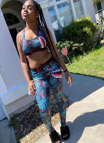 vazn summer 2021 colorful print fitness gym suit women 2 piece set sport running sleeveless full length lady swimming set, Gray
vazn summer 2021 colorful print fitness gym suit women 2 piece set sport running sleeveless full length lady swimming set, Gray