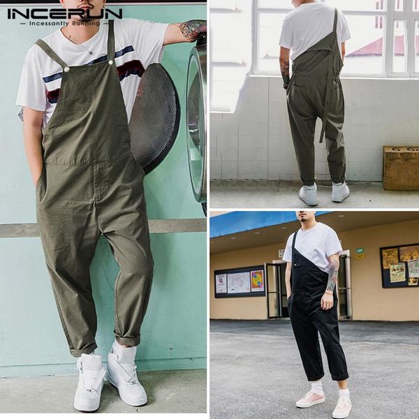 man jumpsuit large pockets solid color wide legs trousers men loose cargo waist joggers bib pants streetwear overall 5xl kg-330, Black
man jumpsuit large pockets solid color wide legs trousers men loose cargo waist joggers bib pants streetwear overall 5xl kg-330, Black