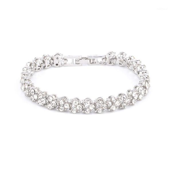 link, chain european and american exquisite luxury roman crystal bracelet simple1, Black
link, chain european and american exquisite luxury roman crystal bracelet simple1, Black