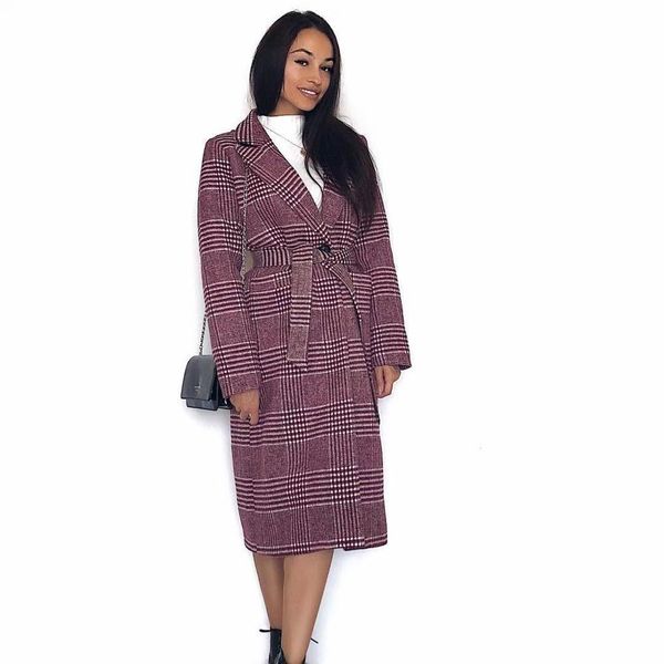 women's winter new wool plaid long woolen coat flap pocket rear slit lining design, Black
women's winter new wool plaid long woolen coat flap pocket rear slit lining design, Black