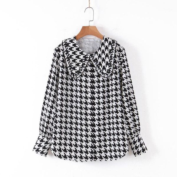 women elegant houndstooth plaid blouse turn down collar long sleeve office wear shirts female sweet chic blusas1, White
women elegant houndstooth plaid blouse turn down collar long sleeve office wear shirts female sweet chic blusas1, White