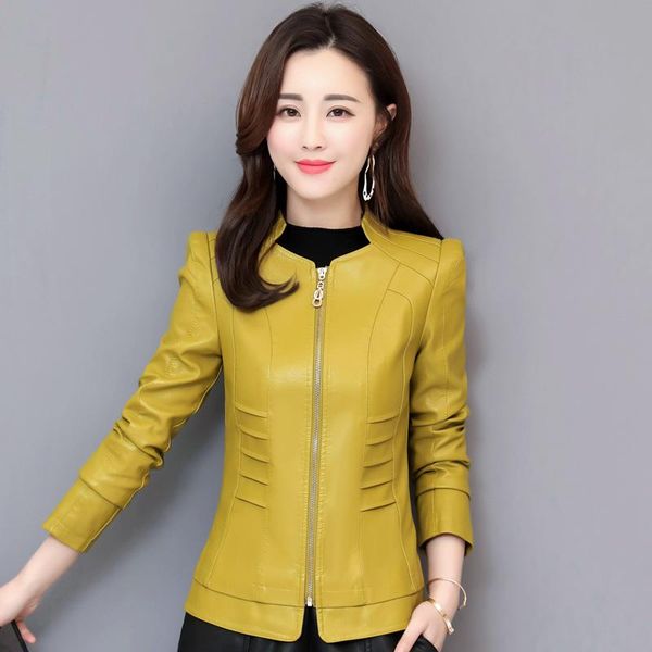 autumn winter fashion women soft faux jackets ladies elegant zippers pu coat female outerwear plus size 4xl kg-1037, Black
autumn winter fashion women soft faux jackets ladies elegant zippers pu coat female outerwear plus size 4xl kg-1037, Black