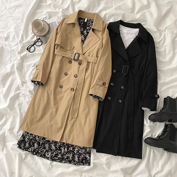 brand new spring autumn long women trench coat double breasted belted storm flaps khaki dress loose coat lady outerwear clothes, Tan;black
brand new spring autumn long women trench coat double breasted belted storm flaps khaki dress loose coat lady outerwear clothes, Tan;black