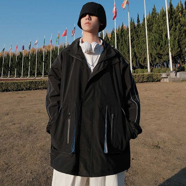 men's trend versatile coat 2021 autumn new fashion brand jacket casual tooling hooded, Black;brown
men's trend versatile coat 2021 autumn new fashion brand jacket casual tooling hooded, Black;brown