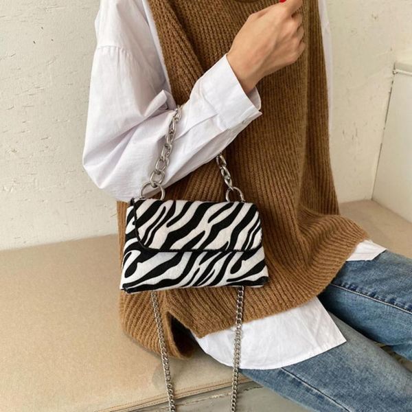 women shoulder bag chic chain flap over crossbody shoulder bag zebra stripes travel handbag
women shoulder bag chic chain flap over crossbody shoulder bag zebra stripes travel handbag