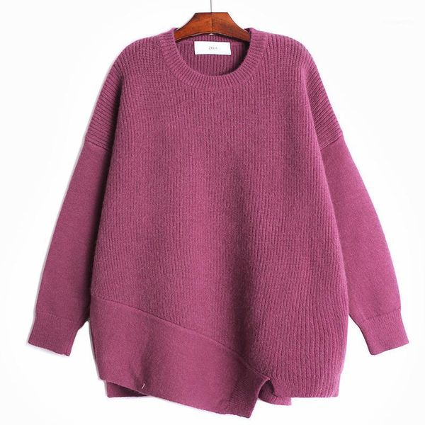 zcsmll round collar irregular women pullover long sleeve knitted korea fashion autumn winter casual female sweater 2020 tide1, White;black
zcsmll round collar irregular women pullover long sleeve knitted korea fashion autumn winter casual female sweater 2020 tide1, White;black