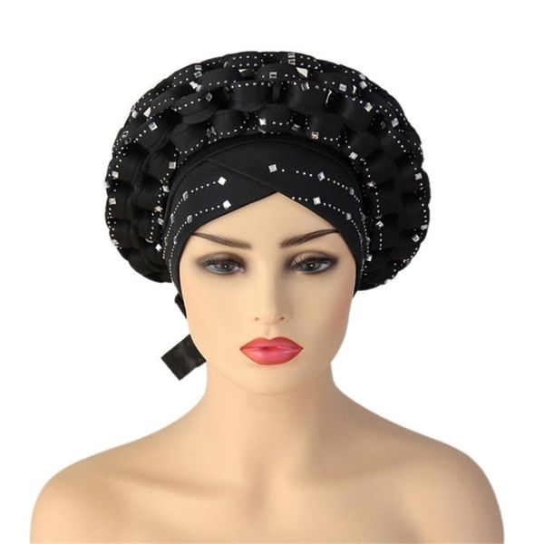 inlaid with diamonds african pattern headwrap pre-tied bonnet turban knot cap headwrap hat auto gele african robe africaine 220124, Blue;gray
inlaid with diamonds african pattern headwrap pre-tied bonnet turban knot cap headwrap hat auto gele african robe africaine 220124, Blue;gray
