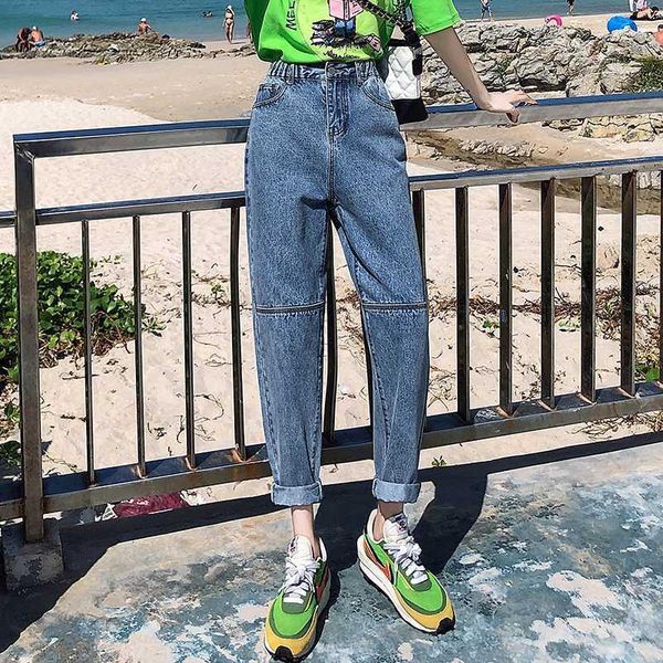 autumn winter high waist jeans woman casual plus size button boyfriend jeans for women cotton washed harem femme1, Blue 
autumn winter high waist jeans woman casual plus size button boyfriend jeans for women cotton washed harem femme1, Blue