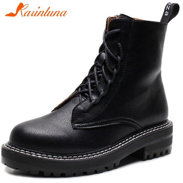 karin big size 32-43 female 2020 motorcycle boots round toe thick sole med heels cross tied women boots ankle women shoes, Black
karin big size 32-43 female 2020 motorcycle boots round toe thick sole med heels cross tied women boots ankle women shoes, Black