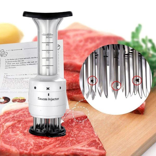 multi function meat tenderizer needle abs+stainless steel steak meat injector marinade flavor syringe kitchen gadgets meat tools
multi function meat tenderizer needle abs+stainless steel steak meat injector marinade flavor syringe kitchen gadgets meat tools