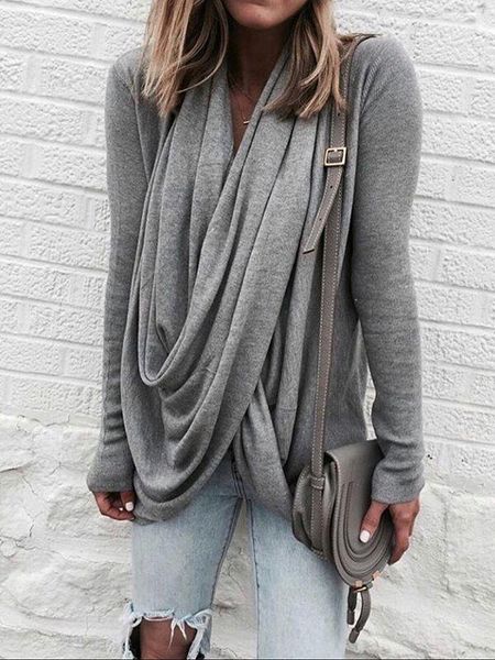 irregular neck women's t-shirt 2017 autumn winter loose long sleeve soft cotton casual warm shirt tunic fashion ladies, White
irregular neck women's t-shirt 2017 autumn winter loose long sleeve soft cotton casual warm shirt tunic fashion ladies, White