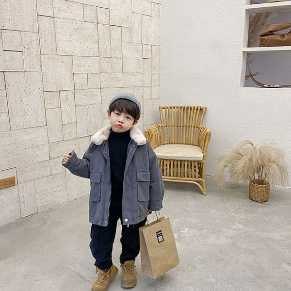 2020 winter new korean boys' girls' plush and cotton coat children's rabbit thickened zipper cardigan et, Black
2020 winter new korean boys' girls' plush and cotton coat children's rabbit thickened zipper cardigan et, Black
