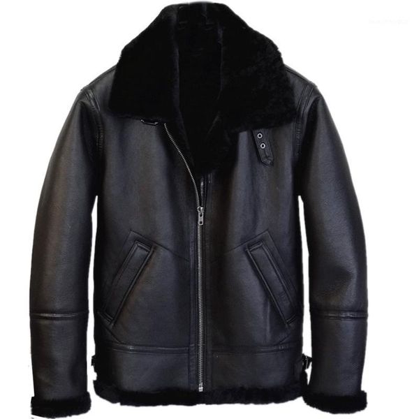 men's leather & faux 2021 black men style b3 bomber shearling coat plus size xxxl genuine sheepskin russian winter thick warm jacket1
men's leather & faux 2021 black men style b3 bomber shearling coat plus size xxxl genuine sheepskin russian winter thick warm jacket1