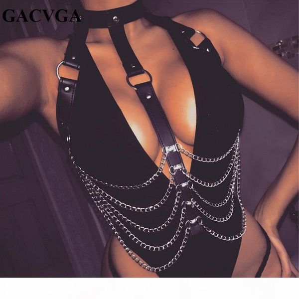 gacvga 2019 new crop women backless pu chain patchwork seductive black hollow out tank party club wear s415, White
gacvga 2019 new crop women backless pu chain patchwork seductive black hollow out tank party club wear s415, White