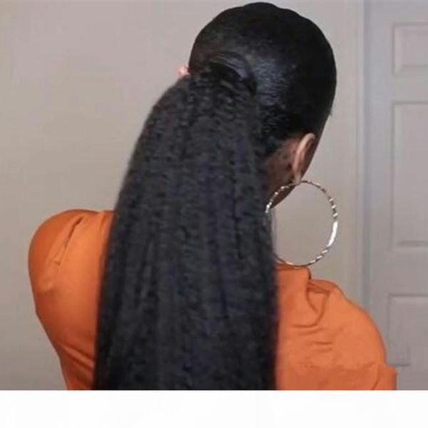 lady women kinky horsetail pull on the rope ponytail clip in hair extensions yaki straight puffy pony tail 100% human hair hairpieces, Black
lady women kinky horsetail pull on the rope ponytail clip in hair extensions yaki straight puffy pony tail 100% human hair hairpieces, Black