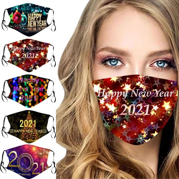 women men kids face mask 2021 happy new year printing masks fashion washable can be inserted with filter face masks 5 colors e110904, Black;white
women men kids face mask 2021 happy new year printing masks fashion washable can be inserted with filter face masks 5 colors e110904, Black;white