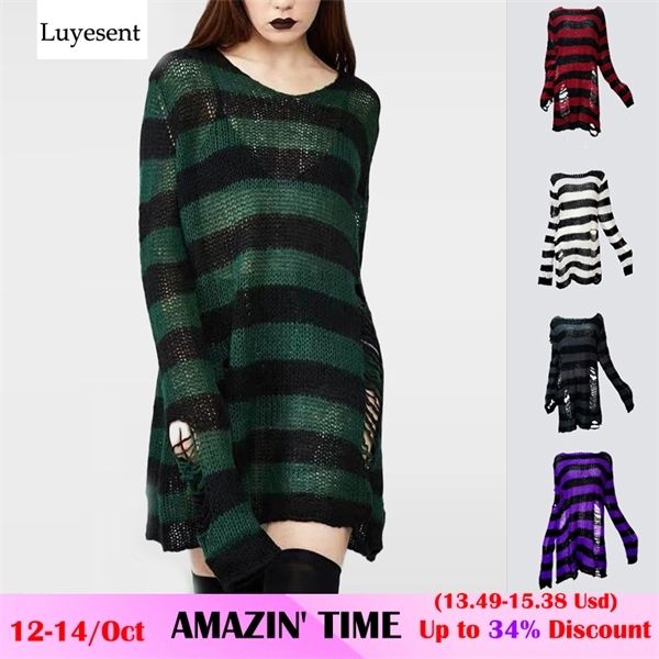 plus size punk gothic long sweater dress women man striped cool hollow out hole broken jumper loose rock thin sweter 2020 c1030, White;black
plus size punk gothic long sweater dress women man striped cool hollow out hole broken jumper loose rock thin sweter 2020 c1030, White;black