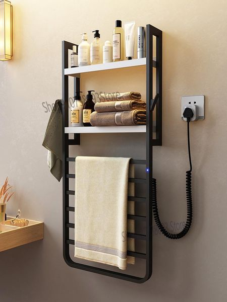 hooks & rails towel rack electric heating household non punching toilet drying light luxury wind small size carbon fiber disinfe
hooks & rails towel rack electric heating household non punching toilet drying light luxury wind small size carbon fiber disinfe