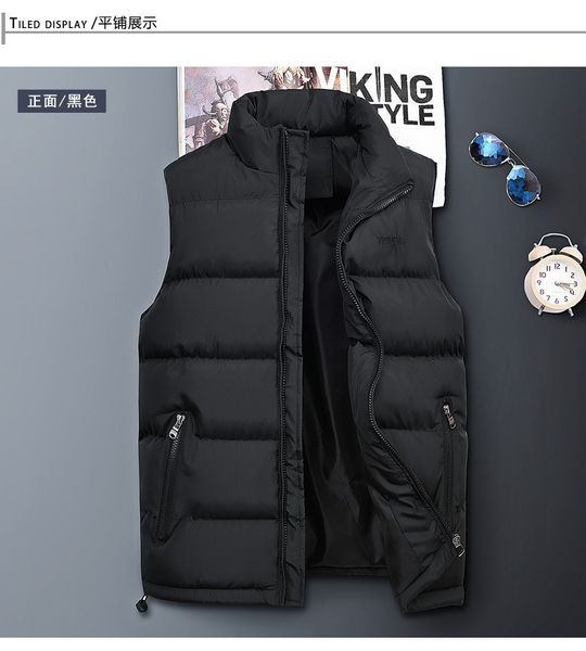 down cotton vest autumn and winter casual men's coat thickened korean fashion large jacket 809, Black;white
down cotton vest autumn and winter casual men's coat thickened korean fashion large jacket 809, Black;white