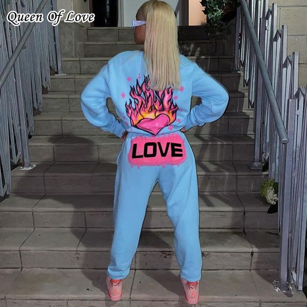 autumn winter two piece set women cartoon print loosetracksuit long sleeve o-neck sweatshirt casual pants outfits matching sets, Gray
autumn winter two piece set women cartoon print loosetracksuit long sleeve o-neck sweatshirt casual pants outfits matching sets, Gray