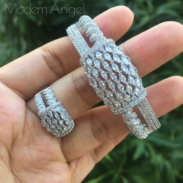earrings & necklace modemangel brilliant pave zirconia cz bracelets bangle and ring set for women engagement party gift fashion jewelry, Silver
earrings & necklace modemangel brilliant pave zirconia cz bracelets bangle and ring set for women engagement party gift fashion jewelry, Silver