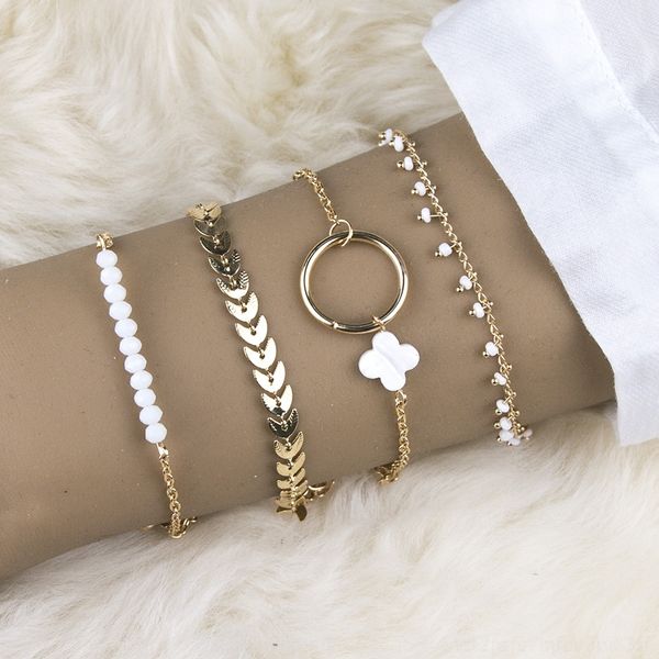 s0yzh bracelet beaded accessories four leaf beaded jewelry accessories fashion grass white arrow beads tassel hand decoration pattern rice 4, Golden;silver
s0yzh bracelet beaded accessories four leaf beaded jewelry accessories fashion grass white arrow beads tassel hand decoration pattern rice 4, Golden;silver