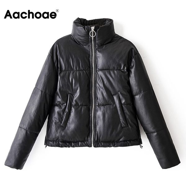 aachoae women casual pu leather black coat stand collar office jacket long sleeve warm ladies outerwear winter autumn 201030
aachoae women casual pu leather black coat stand collar office jacket long sleeve warm ladies outerwear winter autumn 201030