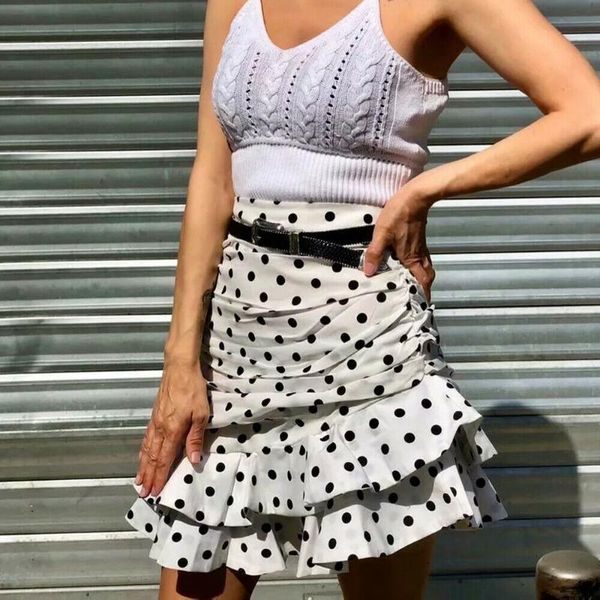 2021 women white polka dot skirt for women high waist asymmetric ruffled skirts polka dot short mini bottom women's skirts, Black
2021 women white polka dot skirt for women high waist asymmetric ruffled skirts polka dot short mini bottom women's skirts, Black