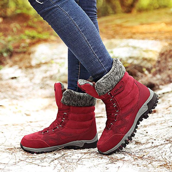 women boots thick women winter shoes plus velvet warm snow boots non-slip waterproof plush shoes woman ladies, Black
women boots thick women winter shoes plus velvet warm snow boots non-slip waterproof plush shoes woman ladies, Black