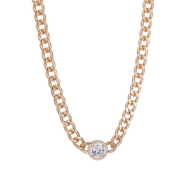 round cz zirconia necklace gold color jewelry personality link chain punk chokers necklaces for women accessories 2020 new gifts, Golden;silver
round cz zirconia necklace gold color jewelry personality link chain punk chokers necklaces for women accessories 2020 new gifts, Golden;silver