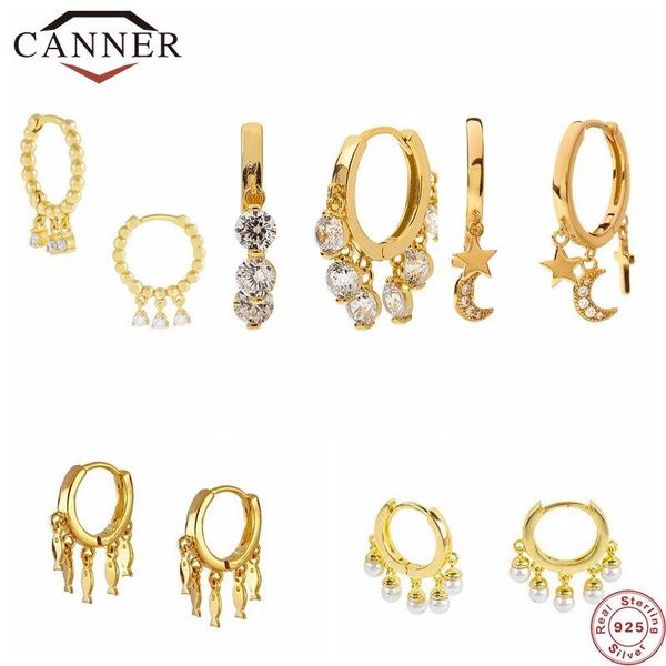 canner real 925 sterling silver hoop earrings for women luxury zircon circle round earring fashion earings jewelry pendientes, Golden;silver
canner real 925 sterling silver hoop earrings for women luxury zircon circle round earring fashion earings jewelry pendientes, Golden;silver