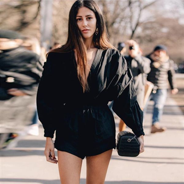 women's jumpsuits & rompers women high waist playsuit oversize loose lantern sleeve tunic ruched 20211, Black;white
women's jumpsuits & rompers women high waist playsuit oversize loose lantern sleeve tunic ruched 20211, Black;white