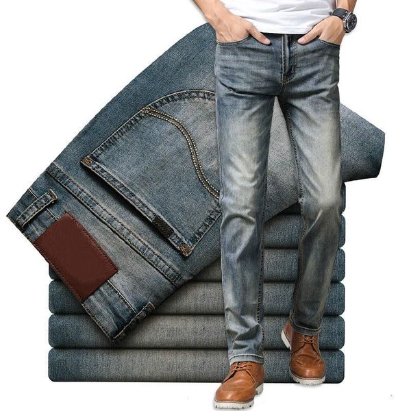 2020 spring jeans retro nostalgia straight denim jeans men fashion men long trousers loose trend business casual pants, Blue
2020 spring jeans retro nostalgia straight denim jeans men fashion men long trousers loose trend business casual pants, Blue