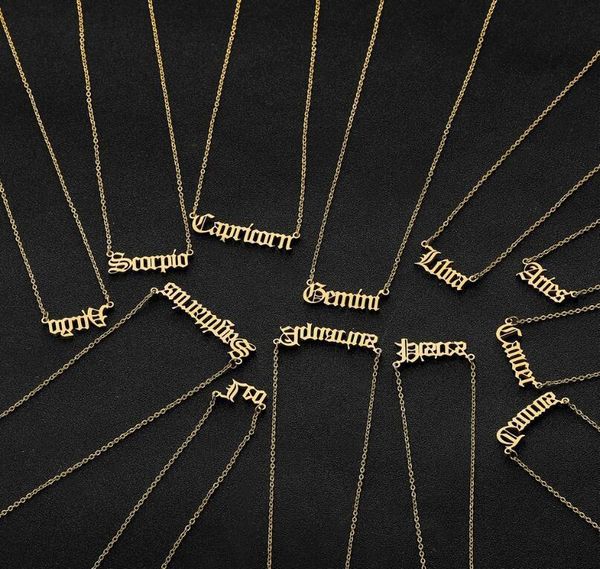 constellation gifts personalized custom steel necklaces jewelry old english stainless birthday letter necklace zodiac necklace wmtrw, Silver
constellation gifts personalized custom steel necklaces jewelry old english stainless birthday letter necklace zodiac necklace wmtrw, Silver
