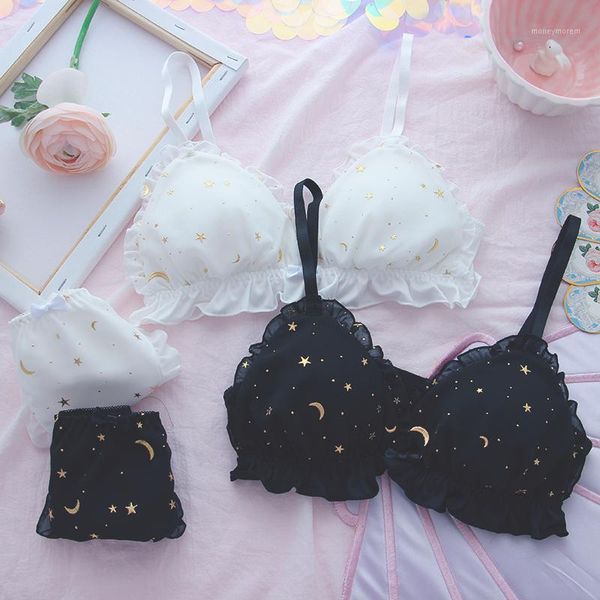 girl stars moon gold stamping lolita sleep lingerie sets underwear set sweet lovely ruffles bow no rims bra & panties sets1, Red;black
girl stars moon gold stamping lolita sleep lingerie sets underwear set sweet lovely ruffles bow no rims bra & panties sets1, Red;black
