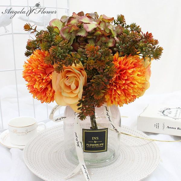 decorative flowers & wreaths artificial flower bouquet bride hand wedding pompon hydrangea rose green plant leaves home decor po props gift
decorative flowers & wreaths artificial flower bouquet bride hand wedding pompon hydrangea rose green plant leaves home decor po props gift