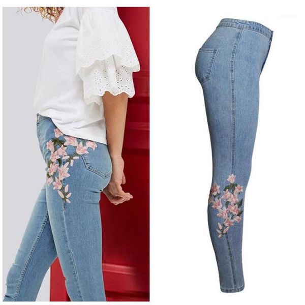 european american leisure stretch embroidered jeans for women jeans female slim denim pants pencil pants1, Blue
european american leisure stretch embroidered jeans for women jeans female slim denim pants pencil pants1, Blue