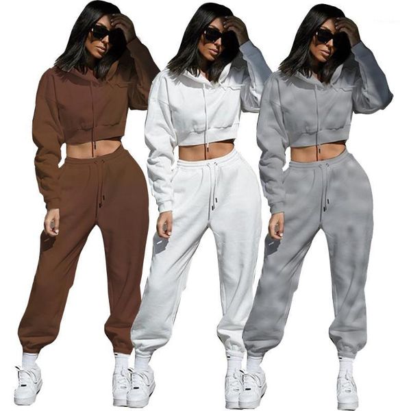 women's tracksuits autumn and winter hooded plus velvet two-piece women's long-sleeved pants with fashionable casual navel exposed, Gray
women's tracksuits autumn and winter hooded plus velvet two-piece women's long-sleeved pants with fashionable casual navel exposed, Gray