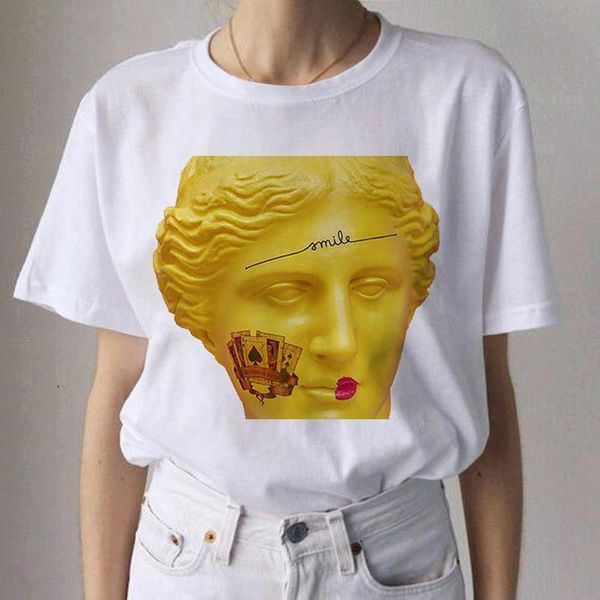 women clothing tshirt 2020 summer spoof funny art print cool kpop korean harajuku vintage streetwear personality tees women, White
women clothing tshirt 2020 summer spoof funny art print cool kpop korean harajuku vintage streetwear personality tees women, White
